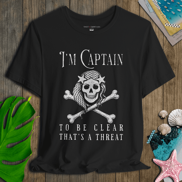 Salty Mermaid Pirate Threat T-Shirt | Eco - Friendly Vintage Graphic Shirt | Ultra - Soft Eco - Friendly Graphic Tee