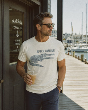 After Awhile Crocodile Tee | Vintage Croc Smile Tee | Ultra-Soft Eco-Friendly Graphic Tee