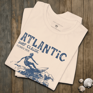 Atlantic Surf Classic Tee | Retro Surf Nostalgia | Ultra - Soft Eco - Friendly Graphic Tee