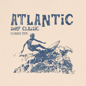 Atlantic Surf Classic Tee | Retro Surf Nostalgia | Ultra - Soft Eco - Friendly Graphic Tee