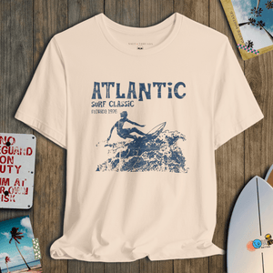 Atlantic Surf Classic Tee | Retro Surf Nostalgia | Ultra - Soft Eco - Friendly Graphic Tee