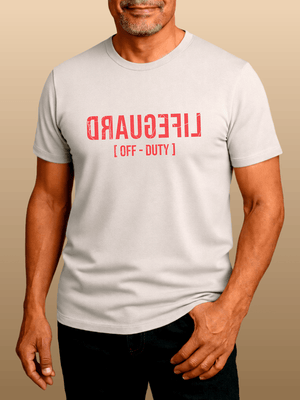 Backward Lifeguard Off Duty T-Shirt | Lightweight Ultra - Soft Coastal Graphic Tee | Ultra - Soft Eco - Friendly Graphic Tee