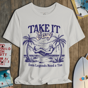 Beach Bum Bigfoot T-Shirt | Planet - Friendly Ultra - Soft Funny Coastal Tee | Ultra - Soft Eco - Friendly Graphic Tee