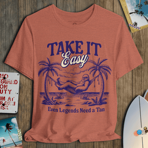 Beach Bum Bigfoot T-Shirt | Planet - Friendly Ultra - Soft Funny Coastal Tee | Ultra - Soft Eco - Friendly Graphic Tee