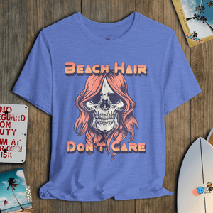 Beach Hair Revival T-Shirt | Vintage Rock Skull Coastal Tee | Ultra - Soft Eco - Friendly Graphic Tee