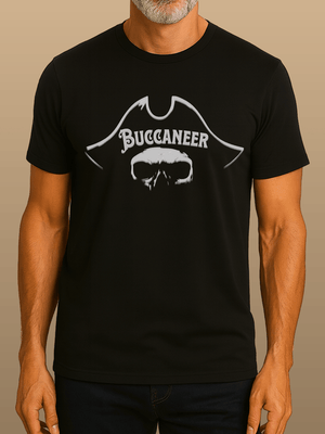Buccaneer Tee | Pirate Skull Vintage Coastal Graphic | Ultra - Soft Eco - Friendly Graphic Tee