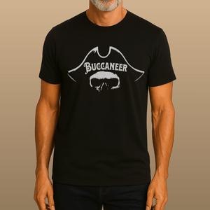 Buccaneer Tee | Pirate Skull Vintage Coastal Graphic | Ultra - Soft Eco - Friendly Graphic Tee