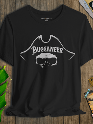 Buccaneer Tee | Pirate Skull Vintage Coastal Graphic | Ultra - Soft Eco - Friendly Graphic Tee