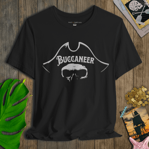 Buccaneer Tee | Pirate Skull Vintage Coastal Graphic | Ultra - Soft Eco - Friendly Graphic Tee