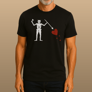 Captain Blackbeard Flag Tee | Vintage Pirate Jolly Roger Graphic | Ultra - Soft Eco - Friendly Graphic Tee