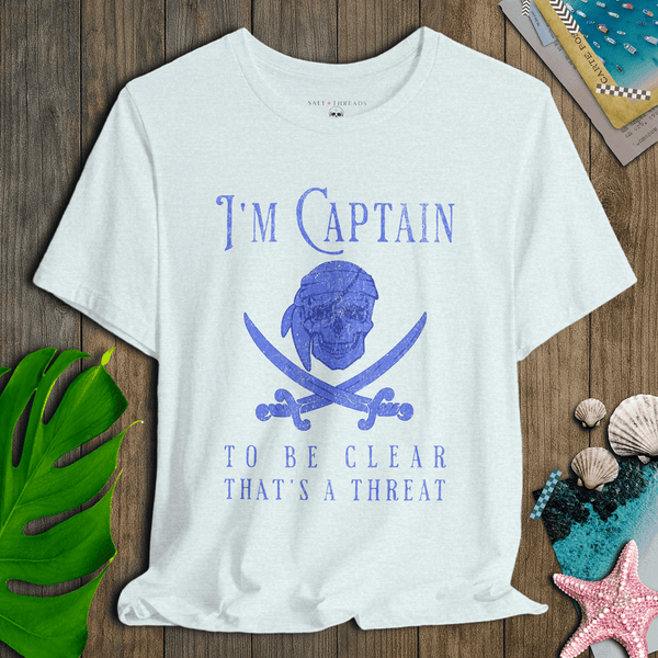 Captain Threat Pirate T-Shirt | Ultra - Soft Eco - Friendly Graphic Tee | Ultra - Soft Eco - Friendly Graphic Tee
