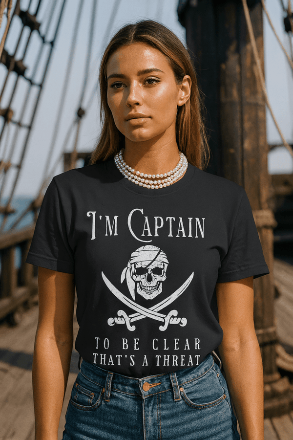Captain Threat Pirate T-Shirt | Ultra - Soft Eco - Friendly Graphic Tee | Ultra - Soft Eco - Friendly Graphic Tee