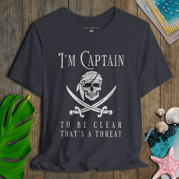 Captain Threat Pirate T-Shirt | Ultra - Soft Eco - Friendly Graphic Tee | Ultra - Soft Eco - Friendly Graphic Tee