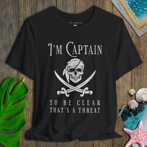 Captain Threat Pirate T-Shirt | Ultra - Soft Eco - Friendly Graphic Tee | Ultra - Soft Eco - Friendly Graphic Tee
