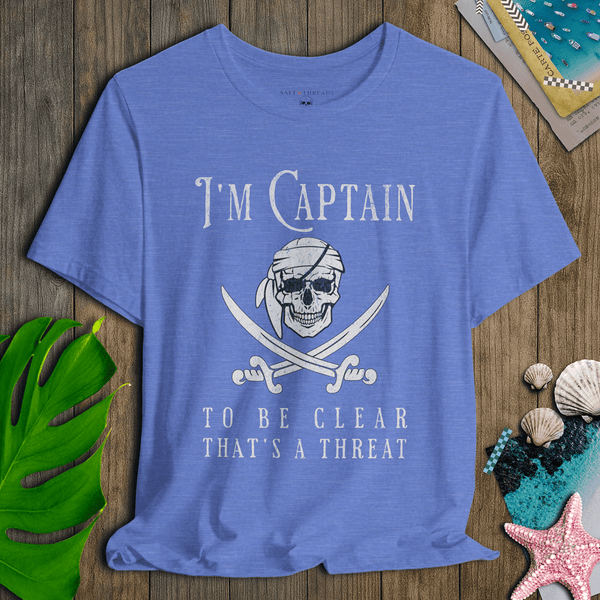Captain Threat Pirate T-Shirt | Ultra - Soft Eco - Friendly Graphic Tee | Ultra - Soft Eco - Friendly Graphic Tee