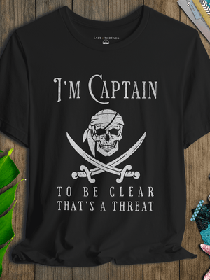 Captain Threat Tee | Funny Coastal Graphic | Ultra - Soft Eco - Friendly Graphic Tee