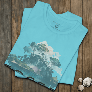 Coast Lost Island T-Shirt | Eco - Friendly Ultra - Soft Coastal Graphic Tee | Ultra - Soft Eco - Friendly Graphic Tee