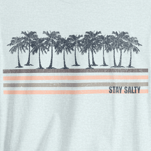 Coastal Palms Tee | Stay Salty Vintage Tee | Ultra - Soft Eco - Friendly Graphic Tee