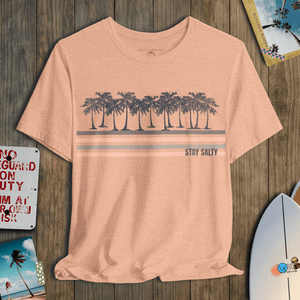 Coastal Palms Tee | Stay Salty Vintage Tee | Ultra - Soft Eco - Friendly Graphic Tee