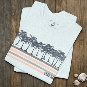Coastal Palms Tee | Stay Salty Vintage Tee | Ultra - Soft Eco - Friendly Graphic Tee