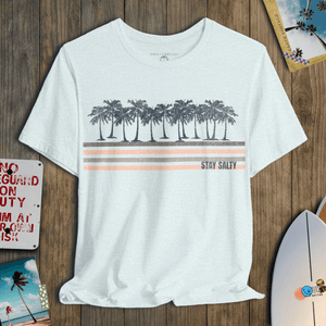Coastal Palms Tee | Stay Salty Vintage Tee | Ultra - Soft Eco - Friendly Graphic Tee