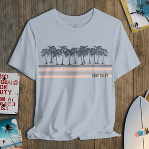 Coastal Palms Tee | Stay Salty Vintage Tee | Ultra - Soft Eco - Friendly Graphic Tee