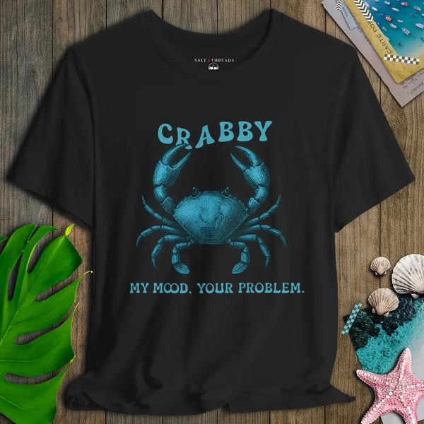 Crabby Mood Crab Tee Black - Salt + Threads Co.