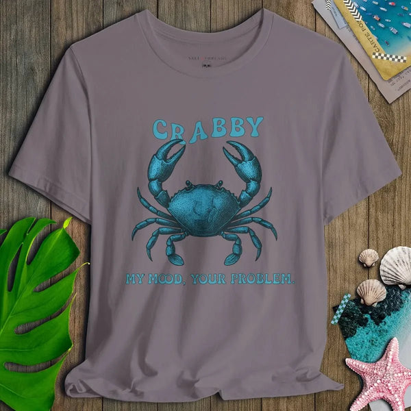 Crabby Mood Crab Tee Storm- Salt + Threads Co.