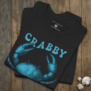 Crabby Mood T-Shirt | Funny Coastal Sustainable Graphic | Ultra - Soft Eco - Friendly Graphic Tee