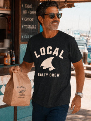Crew Local T-Shirt | Ultra - Soft Salty Crew Shark Graphic Tee | Ultra - Soft Eco - Friendly Graphic Tee
