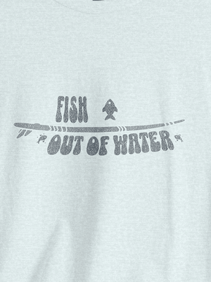 Dry Land Fish Tee | Vintage Surfboard Shirt | Ultra - Soft Eco - Friendly Graphic Tee