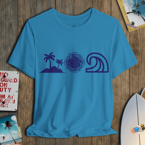 Earth, Wind & Water T-Shirt | Minimalist Surf - Inspired Coastal Graphic Tee | Ultra - Soft Eco - Friendly Graphic Tee