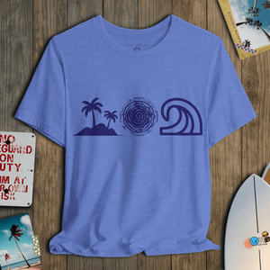 Earth, Wind & Water T-Shirt | Minimalist Surf - Inspired Coastal Graphic Tee | Ultra - Soft Eco - Friendly Graphic Tee