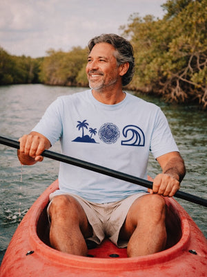 Earth, Wind & Water Tee | Minimalist Surf - Inspired Coastal Graphic Tee | Ultra - Soft Eco - Friendly Graphic Tee