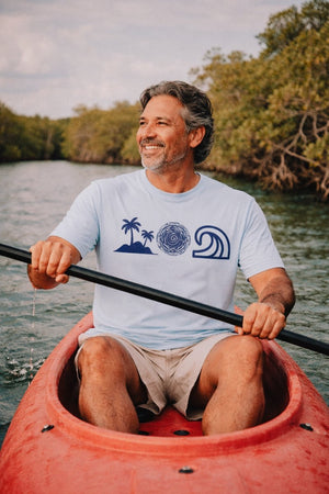 Earth, Wind & Water Tee | Minimalist Surf - Inspired Coastal Graphic Tee | Ultra - Soft Eco - Friendly Graphic Tee