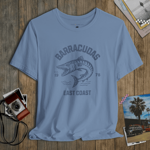 East Coast Barracuda Tee | Vintage Gym Fish Tee | Ultra - Soft Eco - Friendly Graphic Tee