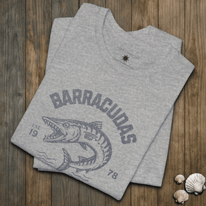 East Coast Barracuda Tee | Vintage Gym Fish Tee | Ultra - Soft Eco - Friendly Graphic Tee