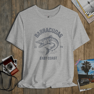 East Coast Barracuda Tee | Vintage Gym Fish Tee | Ultra - Soft Eco - Friendly Graphic Tee