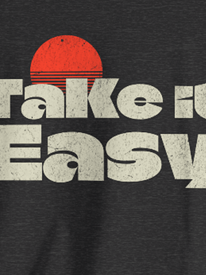 Easy Does It Tee | Take It Easy Sunset Tee | Ultra-Soft Eco-Friendly Graphic Tee