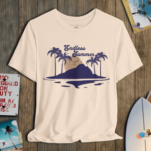 Endless Summer T-Shirt | Vintage Sunset Island Coastal Graphic Tee | Ultra - Soft Eco - Friendly Graphic Tee