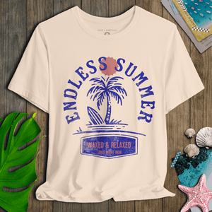 Endless Summer T-Shirt | Vintage Ultra - Soft Coastal Surf Graphic Tee | Ultra - Soft Eco - Friendly Graphic Tee