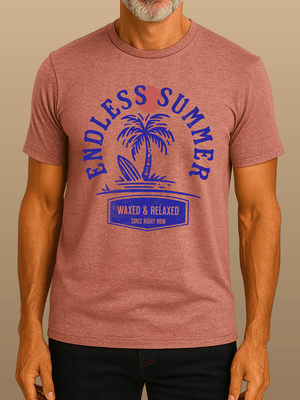 Endless Summer T-Shirt | Vintage Ultra - Soft Coastal Surf Graphic Tee | Ultra - Soft Eco - Friendly Graphic Tee