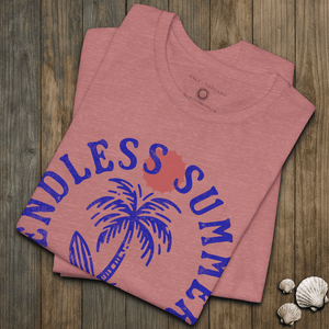 Endless Summer T-Shirt | Vintage Ultra - Soft Coastal Surf Graphic Tee | Ultra - Soft Eco - Friendly Graphic Tee