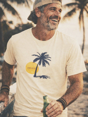 Endless Tee | Vintage Sunset Palm | Ultra - Soft Eco - Friendly Graphic Tee