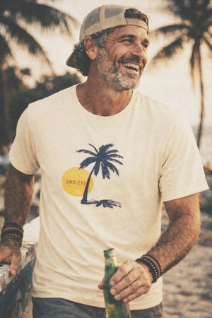 Endless Tee | Vintage Sunset Palm | Ultra - Soft Eco - Friendly Graphic Tee