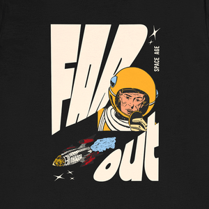 Far Out Tee | Vintage Space Age Graphic T-Shirt | Ultra-Soft Eco-Friendly Graphic Tee