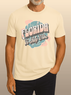 Florida Is My Vibe T-Shirt | Vintage Coastal Tee | Ultra - Soft Eco - Friendly Graphic Tee