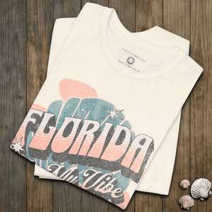 Florida Is My Vibe T-Shirt | Vintage Coastal Tee | Ultra - Soft Eco - Friendly Graphic Tee