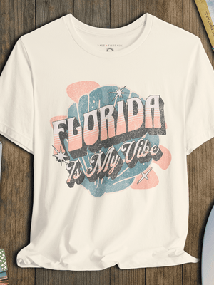 Florida Is My Vibe T-Shirt | Vintage Coastal Tee | Ultra - Soft Eco - Friendly Graphic Tee
