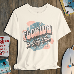 Florida Is My Vibe T-Shirt | Vintage Coastal Tee | Ultra - Soft Eco - Friendly Graphic Tee